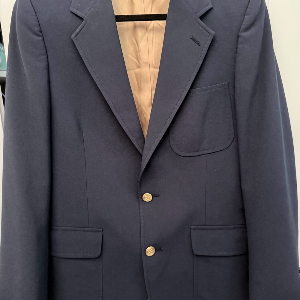 Bill Blass Dark Blue Blazer with Gold Buttons
